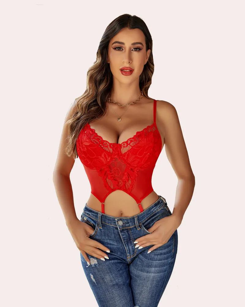 2 Piece Push Up Sets Corset Tops With Underwire