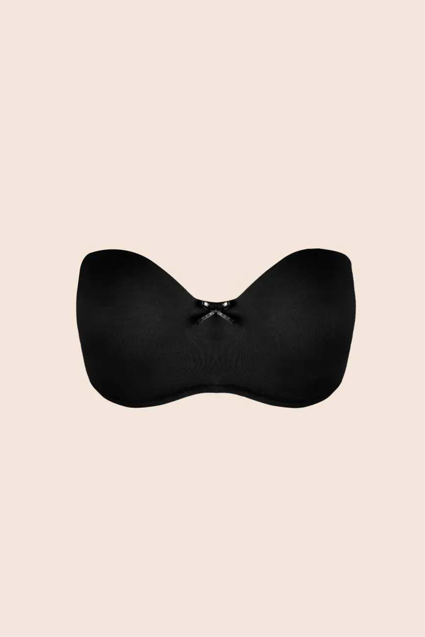 3655 Black Strapless Push-Up Bra