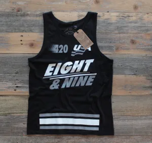 420 USA Black Jersey Tank