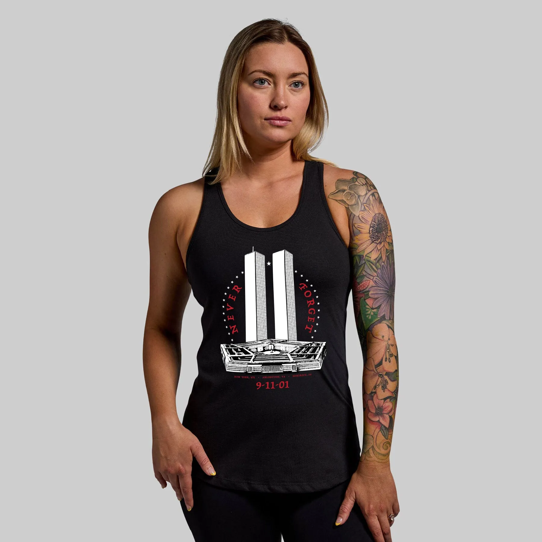 9/11 Tribute Staple Tank (Black)