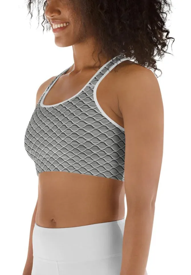 Anti Cellulite Pattern Sports Bra