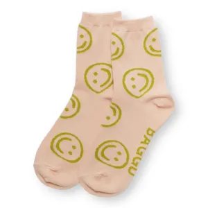 Baggu Crew Sock Light Pink Happy