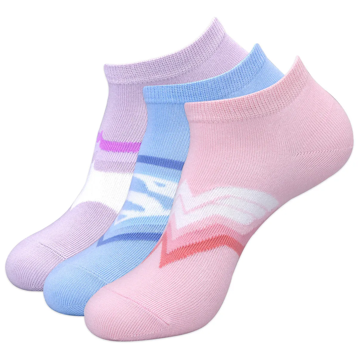 Balenzia X Justice League Women's Combed Cotton Ankle Length Socks-Pack of 3 Pairs/1U (Pink,Blue,Purple)(Free Size) Superman, Batman, Wonder Woman