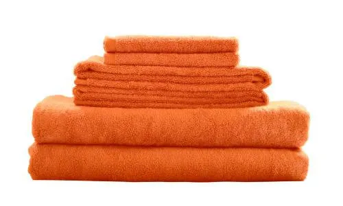 Bamboo Fiber 6pc Towel Set Orange