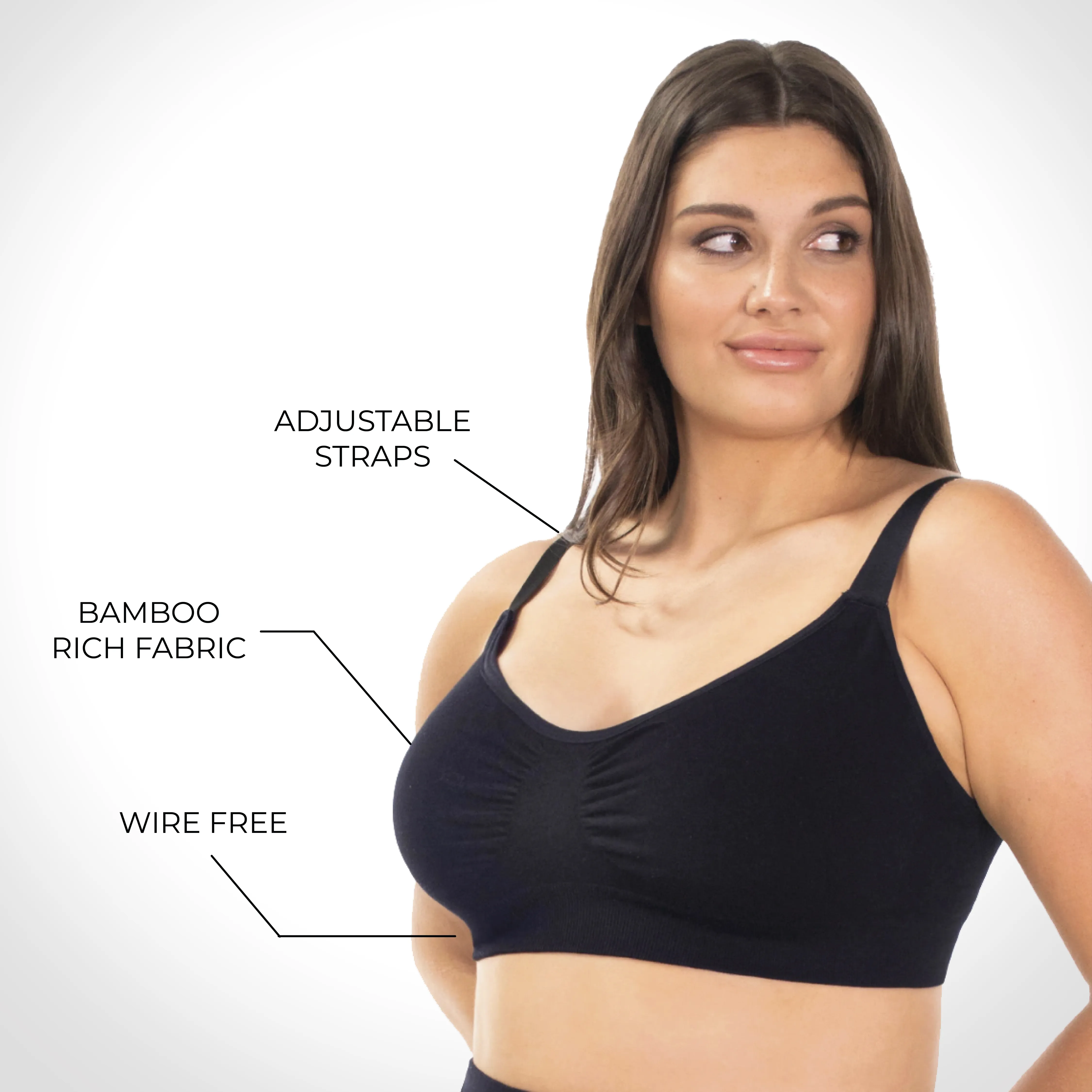 Bamboo Padded Wire Free Bra - Fancy 3 Pack