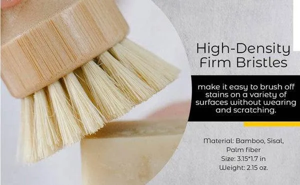 Bamboo Sisal Fiber Dish Brush