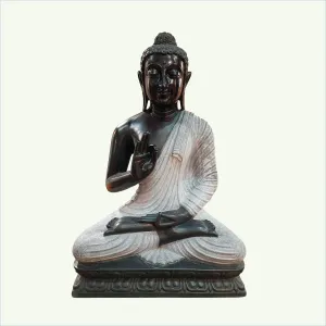 Black Marble Sitting Buddha 30 in