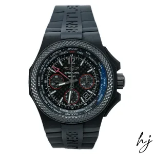 Breitling Men's Limited Edition Bentley GMT Black Carbon 45mm Black Chronograph Dial Watch Reference #: NB0434E5