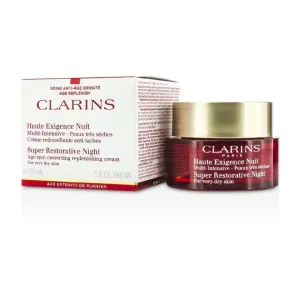 Clarins Super Restorative Night Age Spot Correcting Replenishing Cream For Very Dry Skin 50ml