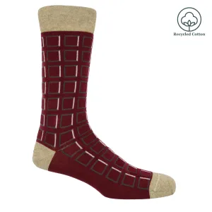 Cube Men's Socks - Burgundy