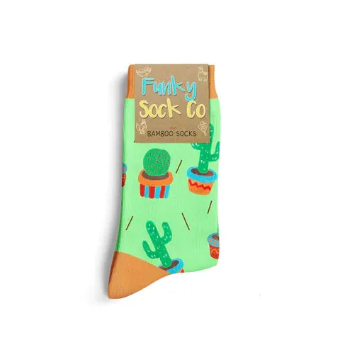 Funky Sock Co Bamboo Socks - Mexicali MeHico Cactus 2.0