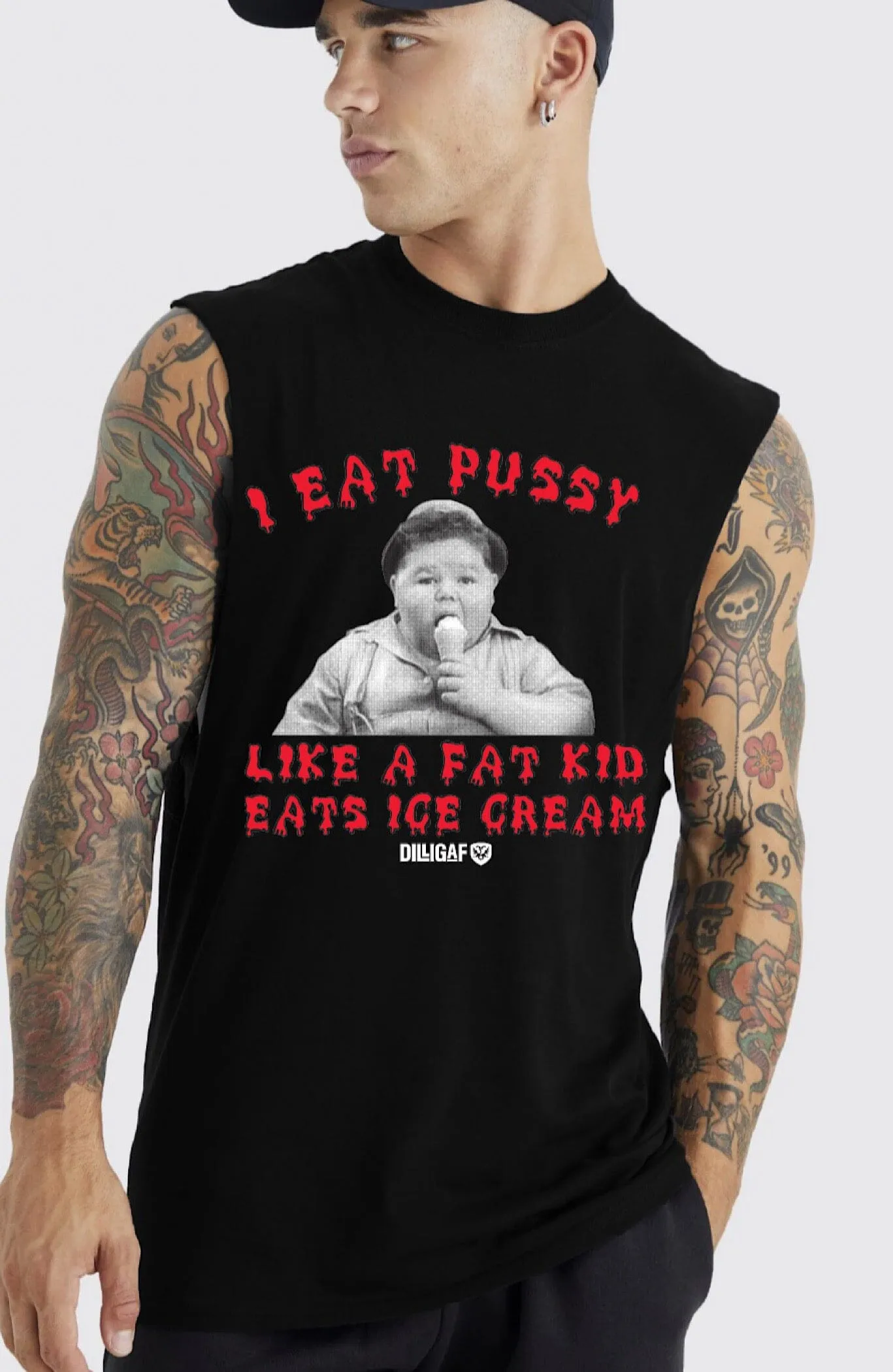 I eat ice cream Muscle shirt