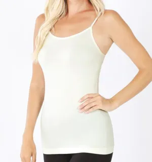 Ivory Adjustable Seamless Long Cami