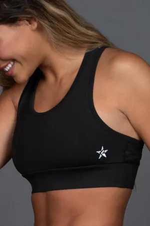 Knockout Sports Bra in Black Stud