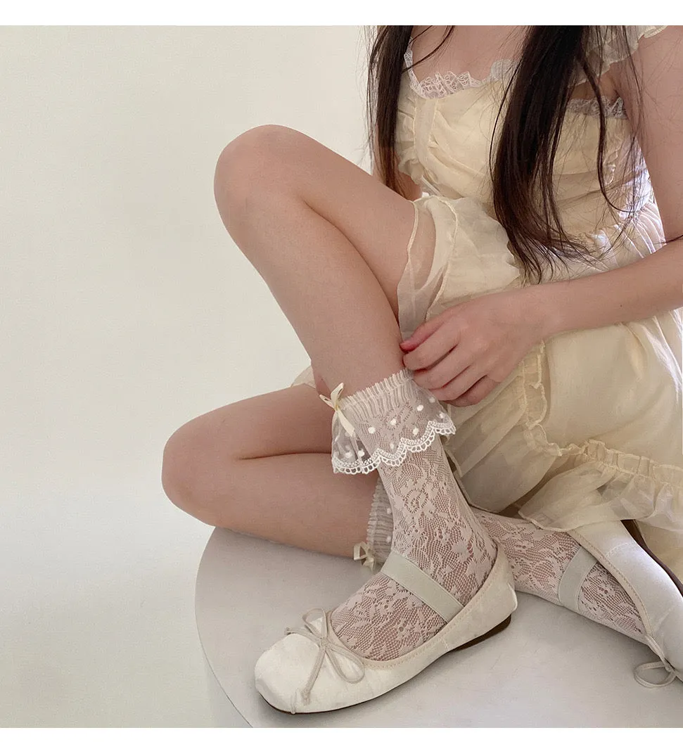 Lace Babydoll Below-knee Socks