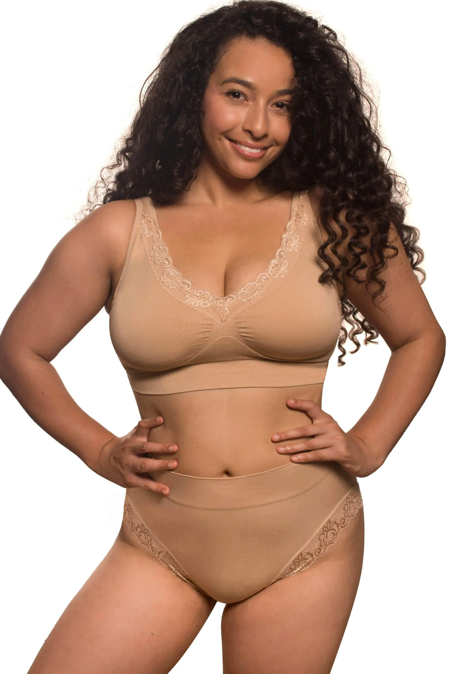 Lace Minimiser Wire Free Bra - Fancy 3 Pack