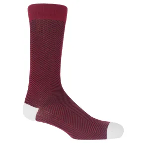 Lux Taylor Men's Socks - Burgundy