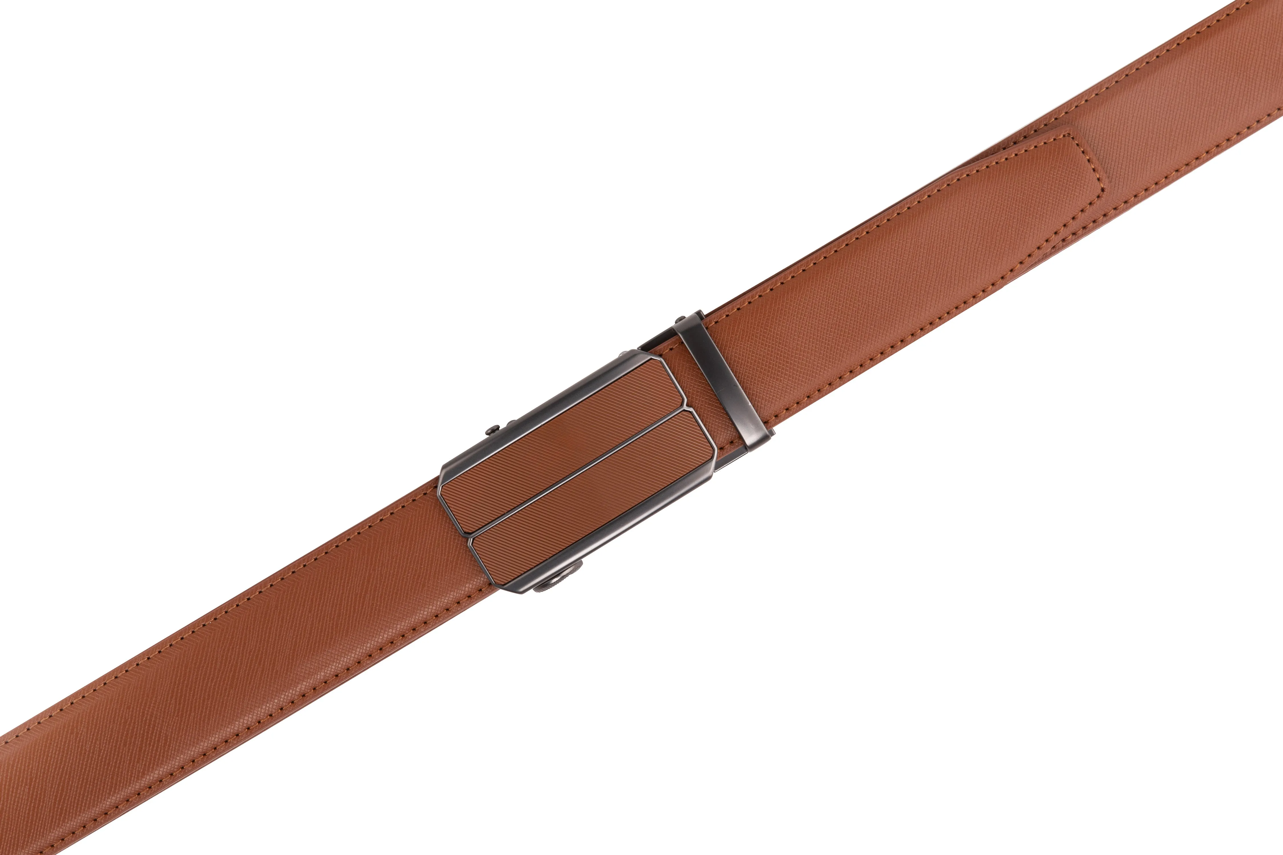 Men's Ratchet Dress Belt with Click Sliding Buckle