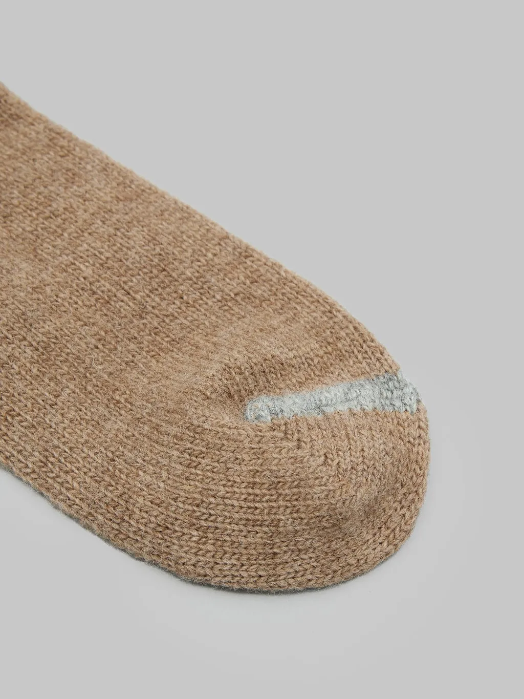 Nishiguchi Kutsushita Wool Ribbed Socks Beige