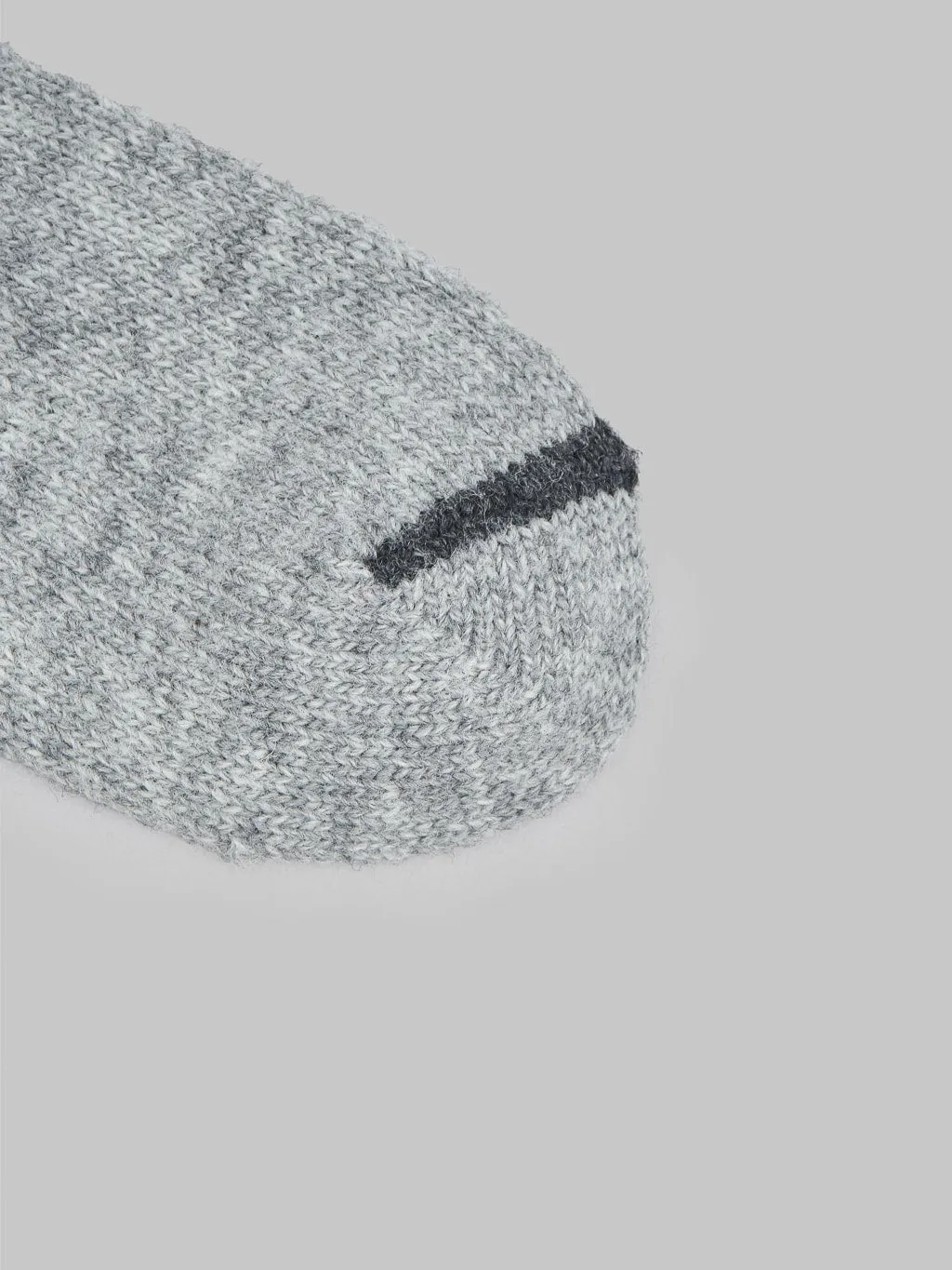 Nishiguchi Kutsushita Wool Ribbed Socks Light Grey