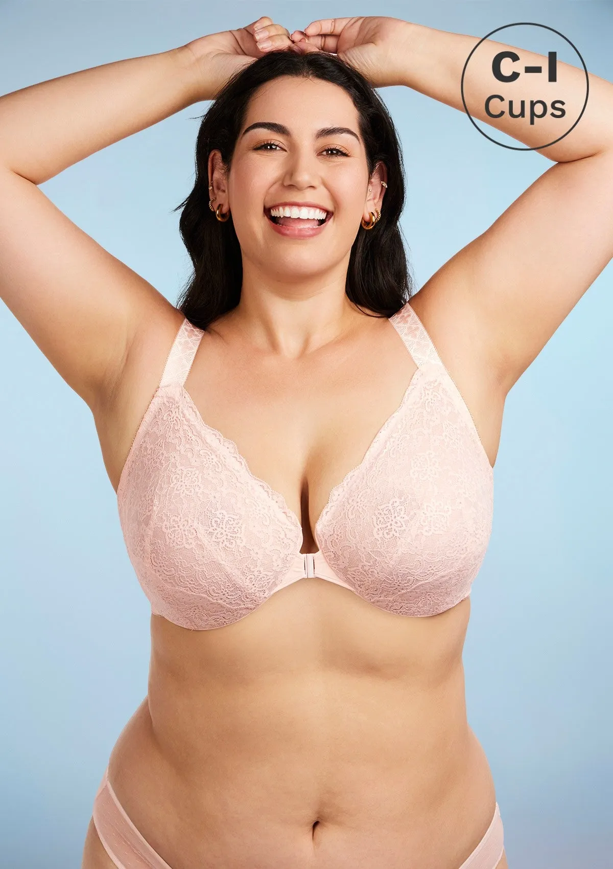 Nymphaea Front-Close Lace Unlined Underwire Bra