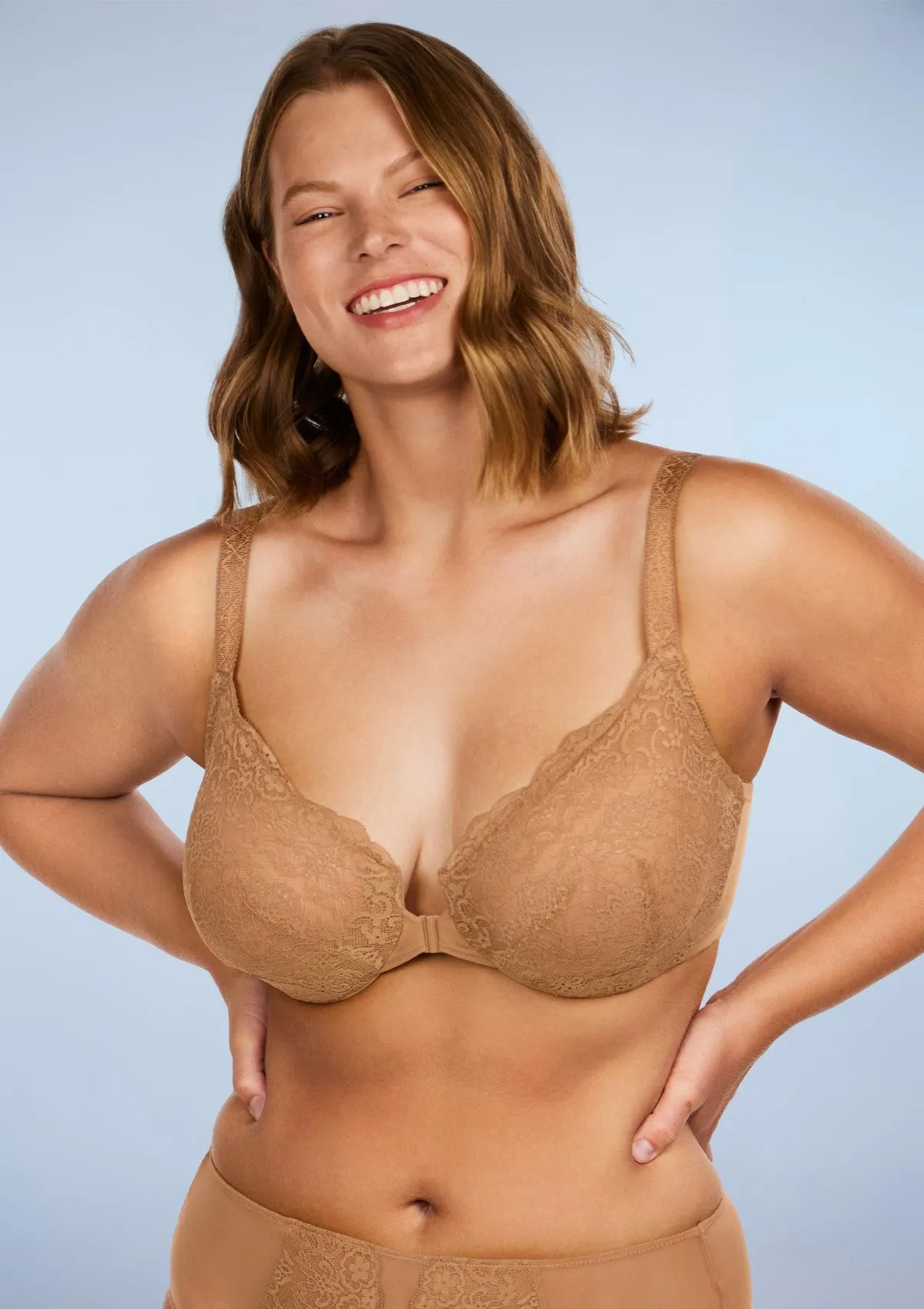 Nymphaea Front-Close Lace Unlined Underwire Bra