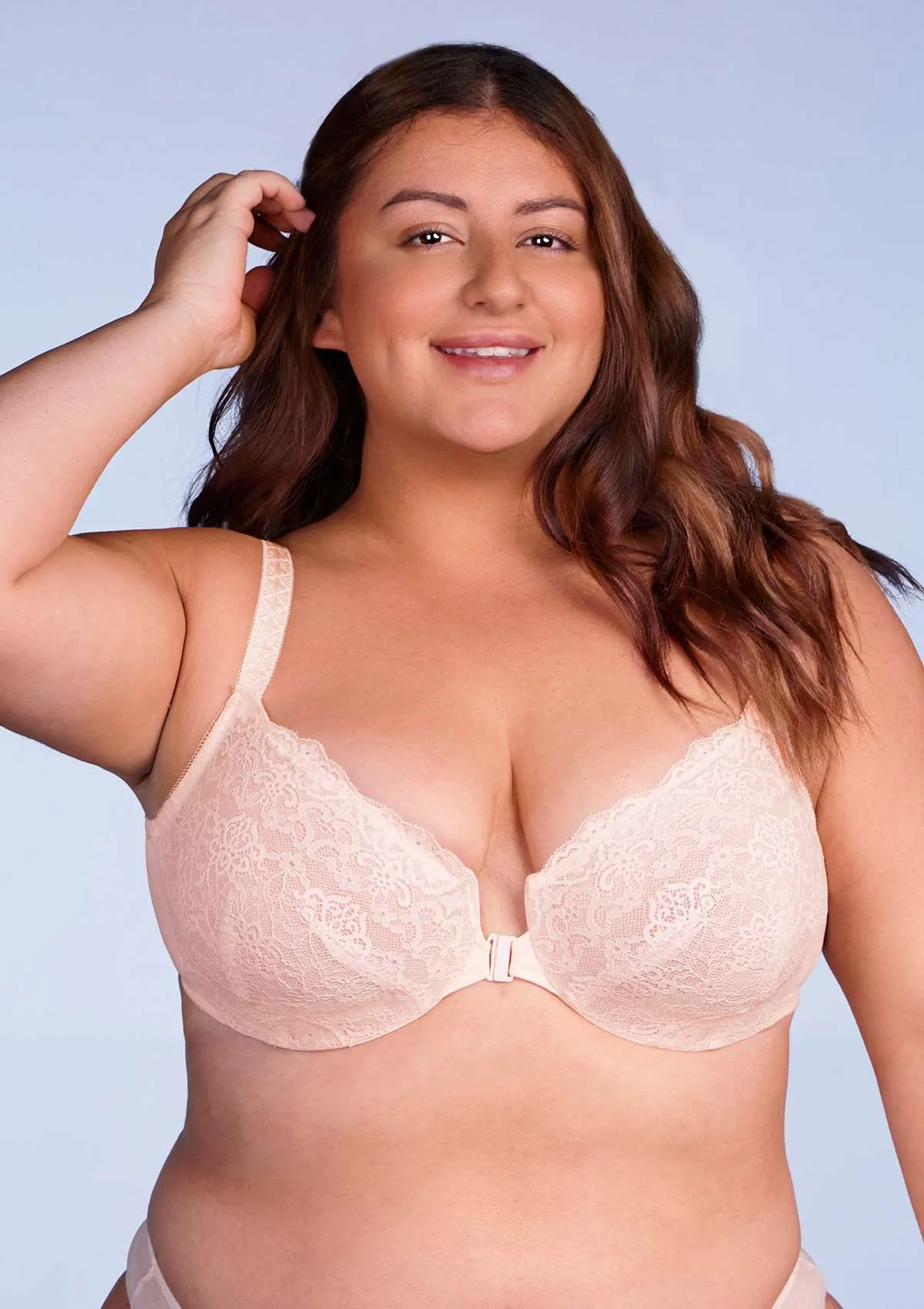 Nymphaea Front-Close Lace Unlined Underwire Bra