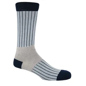 Oxford Stripe Men's Socks - Blue