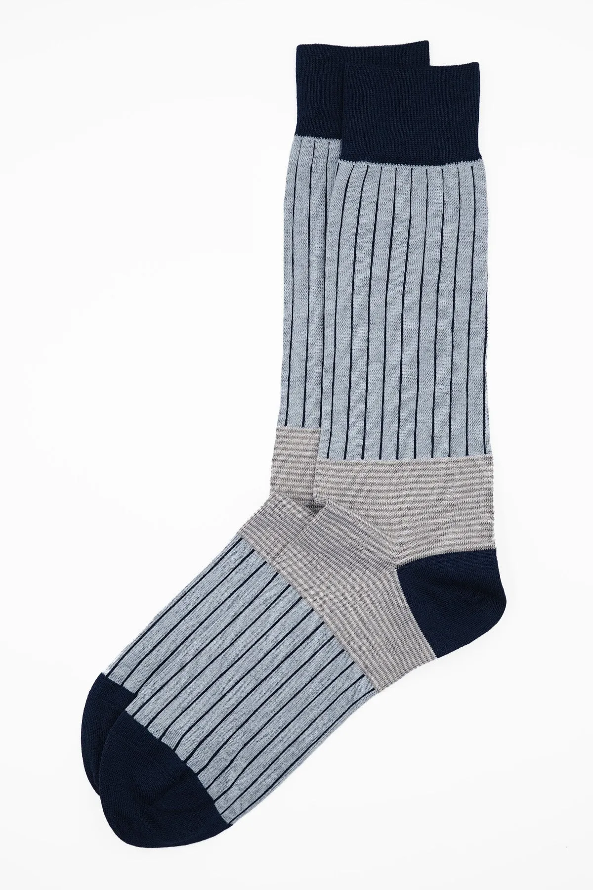 Oxford Stripe Men's Socks - Blue