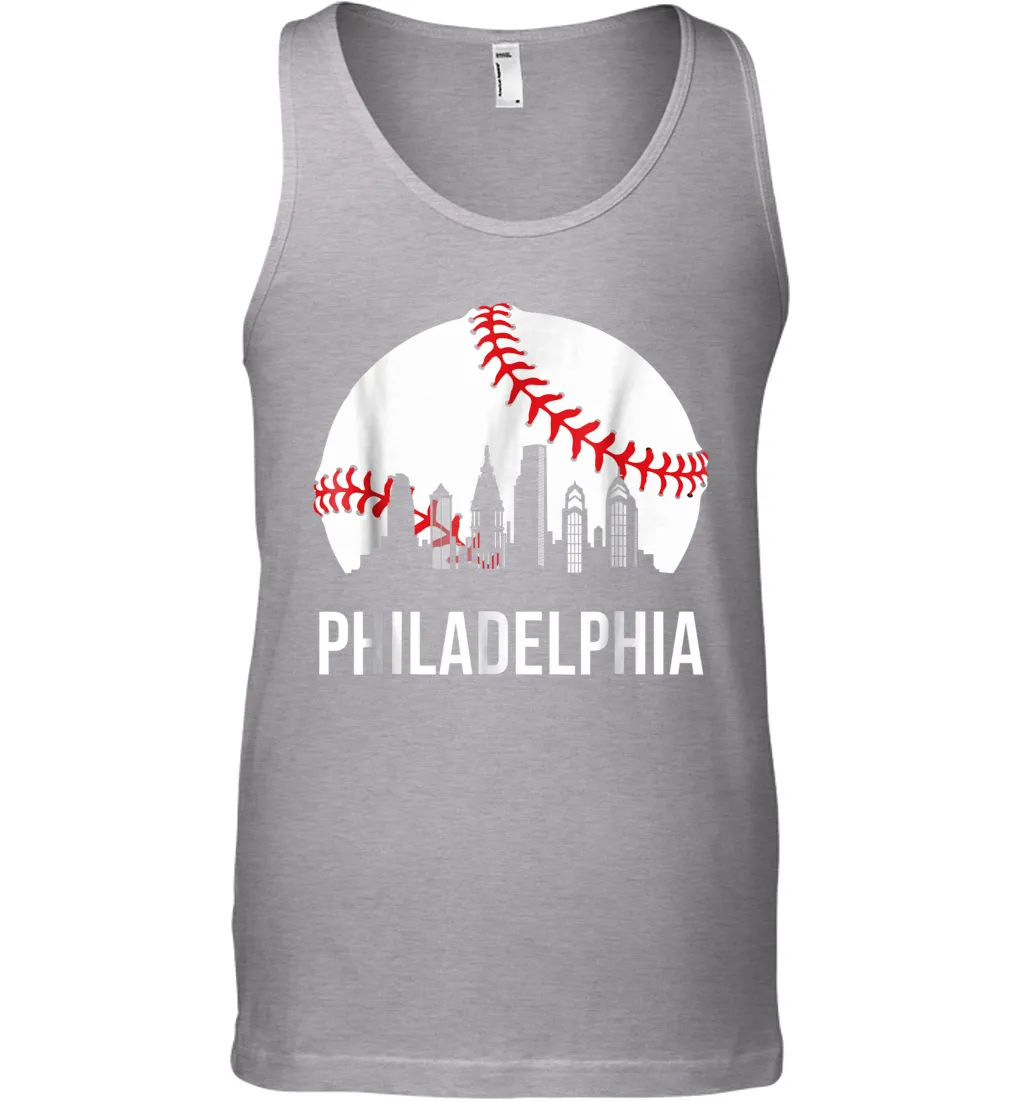 Philadelphia Downtown Baseball Philly Skyline Tank Top