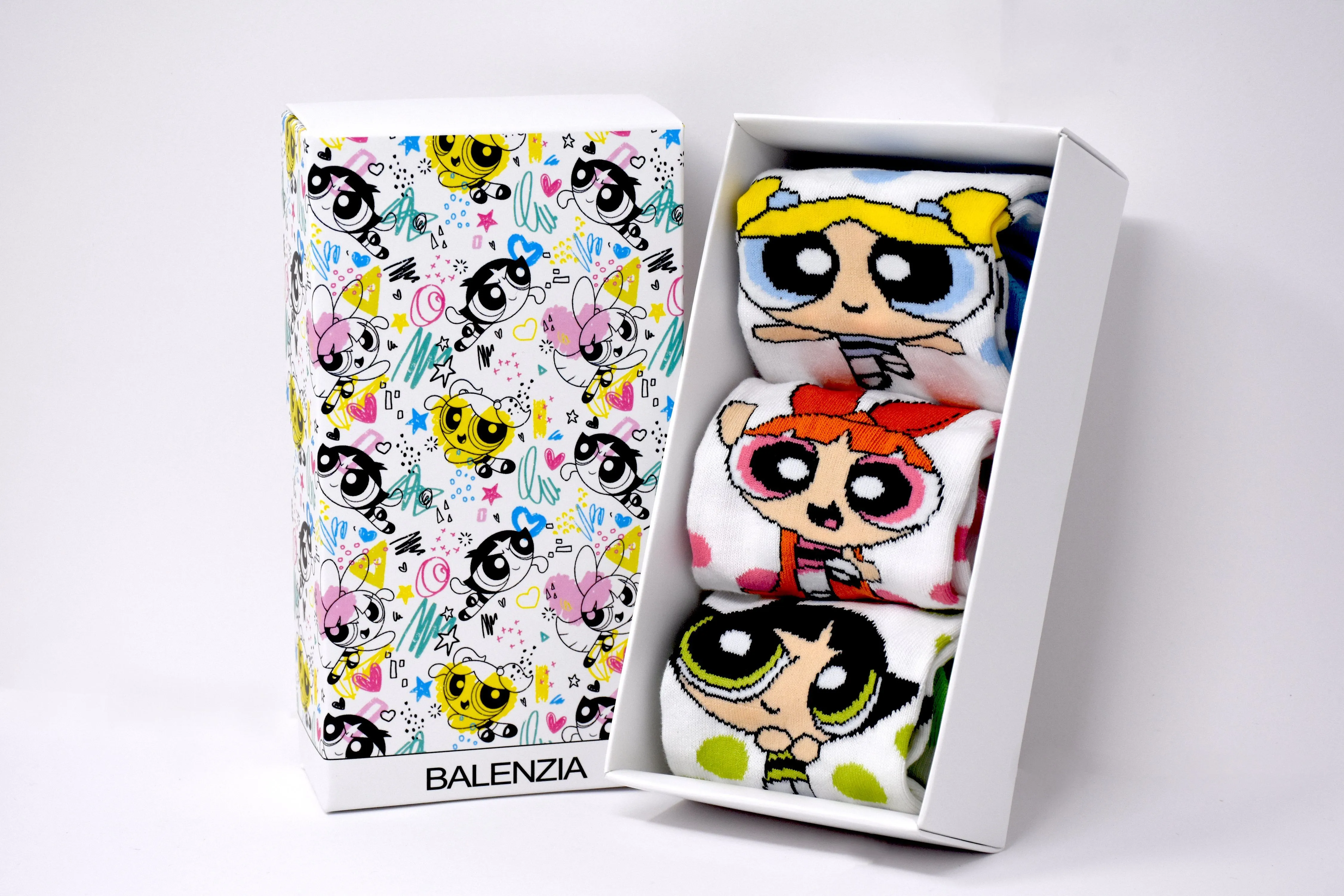 Powerpuff Girls By Balenzia Low Cut Socks for Kids (Pack of 3 Pairs/1U)