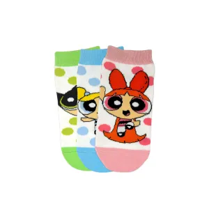 Powerpuff Girls By Balenzia Low Cut Socks for Kids (Pack of 3 Pairs/1U)