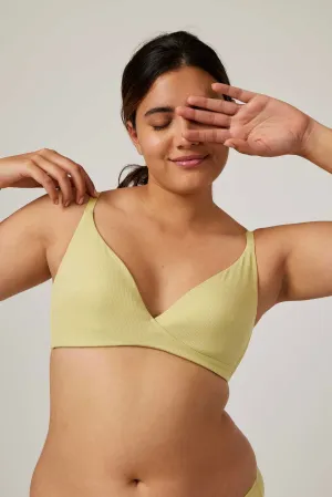 Pure Comfort Ribbed Plunge Bra