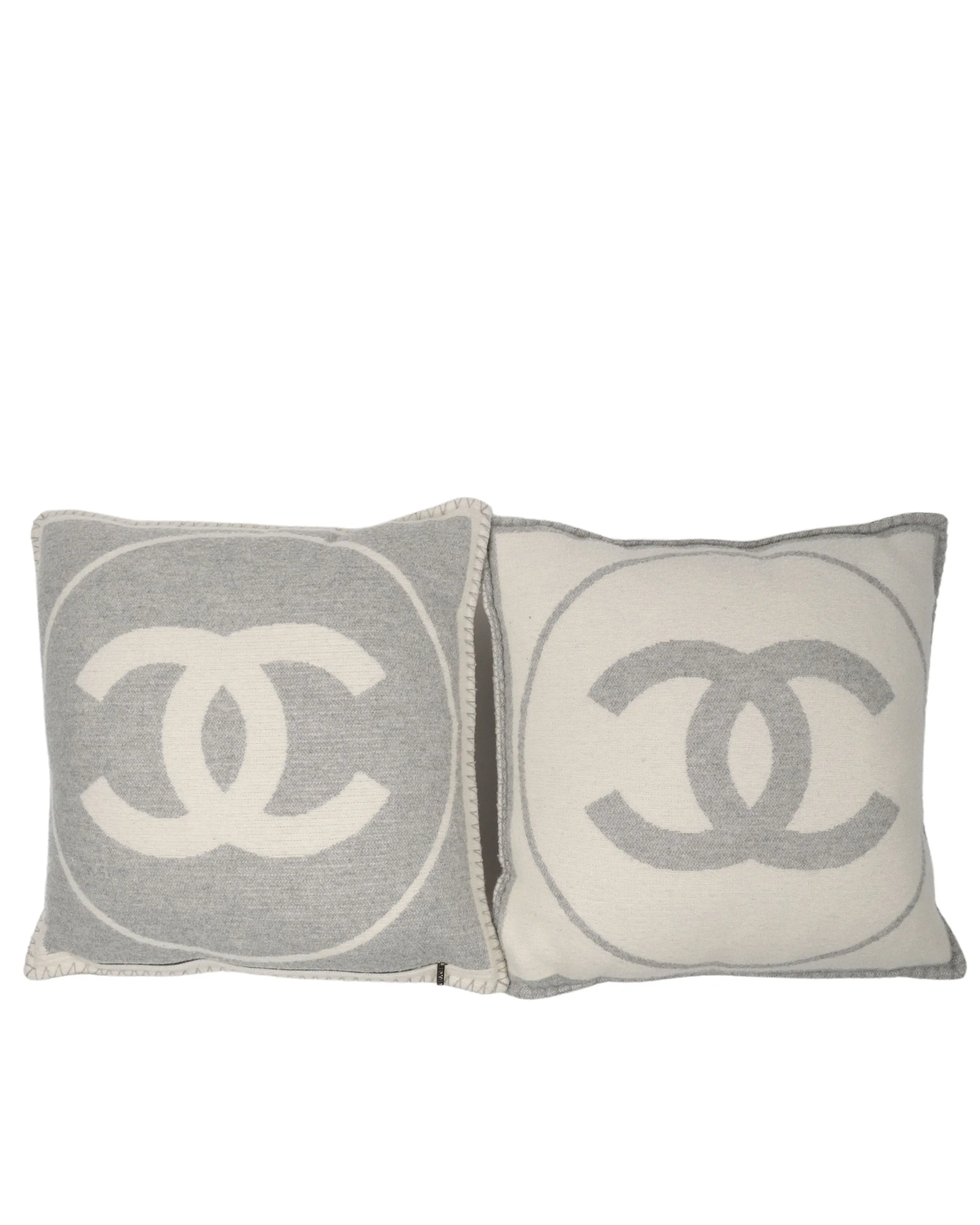 "CC" Wool-Blend Pillow Set