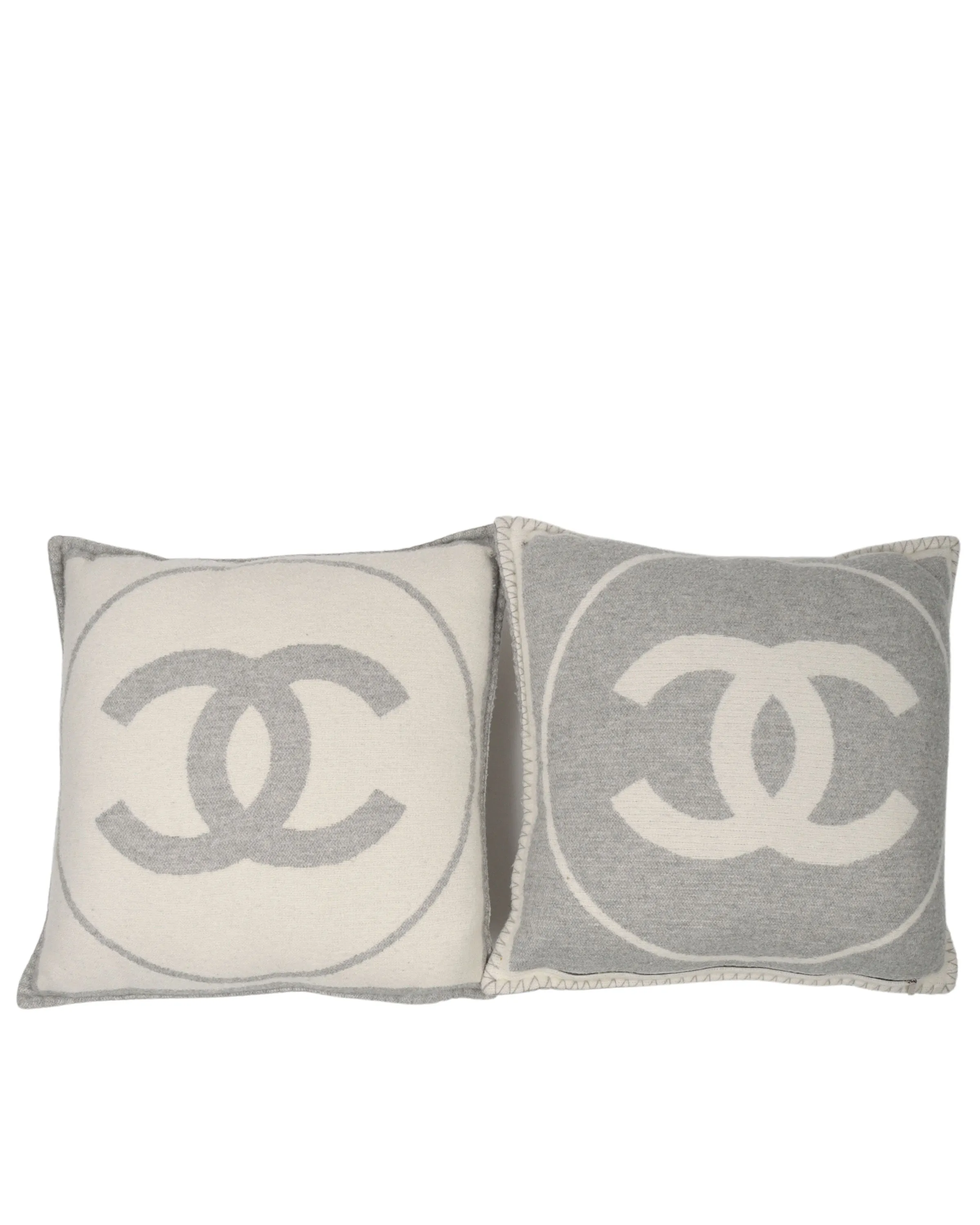 "CC" Wool-Blend Pillow Set