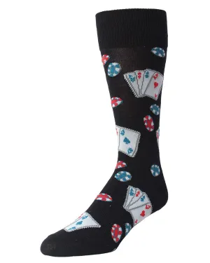 "Poker" Crew Bamboo Socks by Me Moí