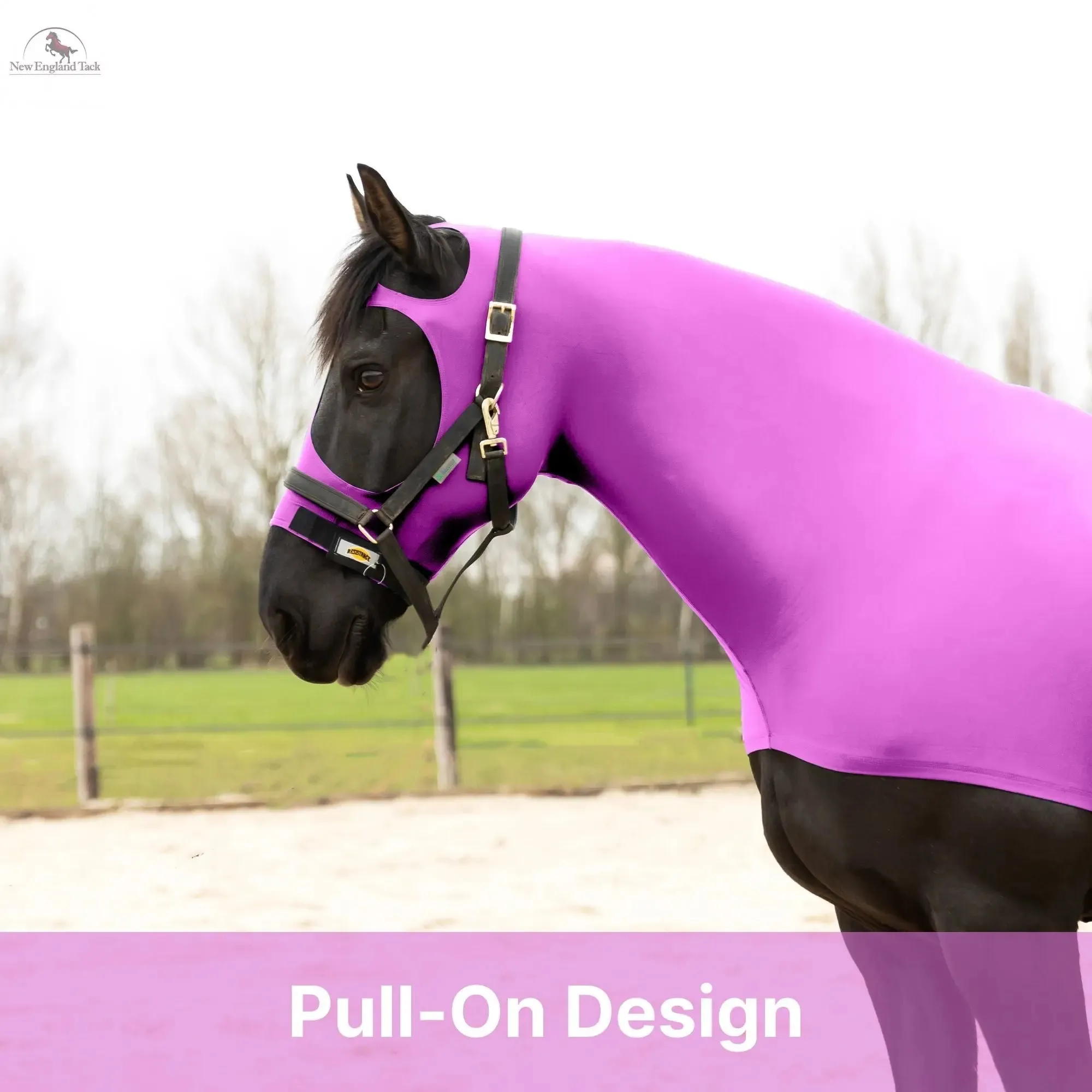 RESISTANCE Premium Horse Hood Pullon with Face w Forelock Saver - Lycra Material