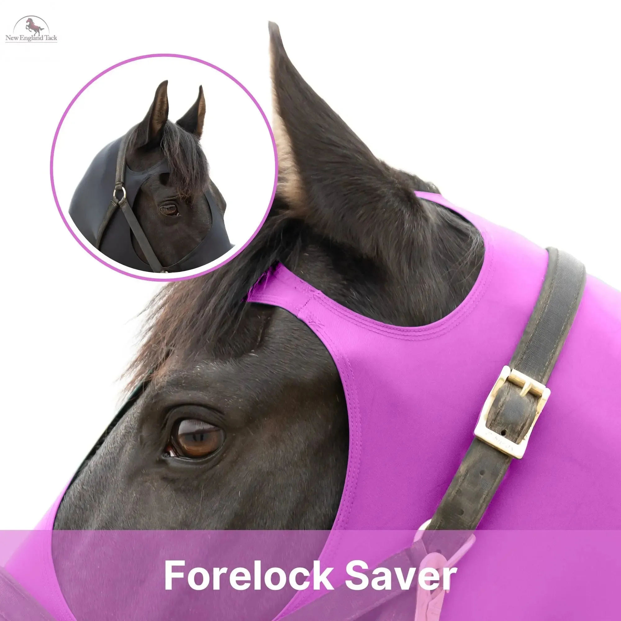 RESISTANCE Premium Horse Hood Pullon with Face w Forelock Saver - Lycra Material