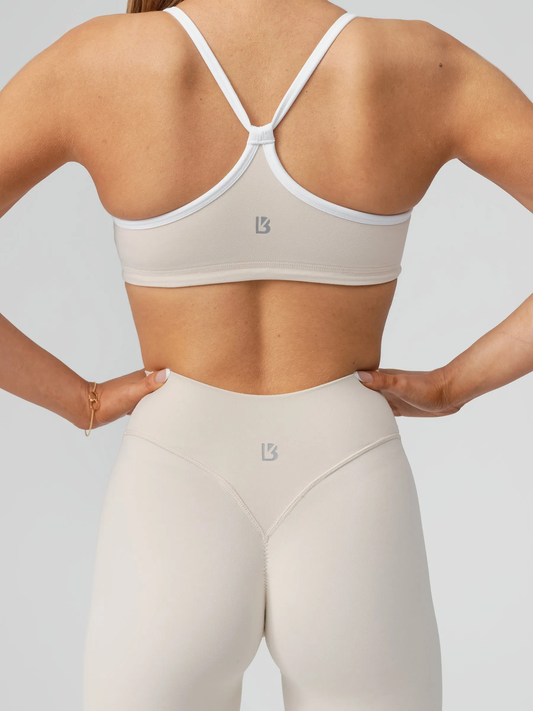 Reversible Sports Bra - White and Stardust