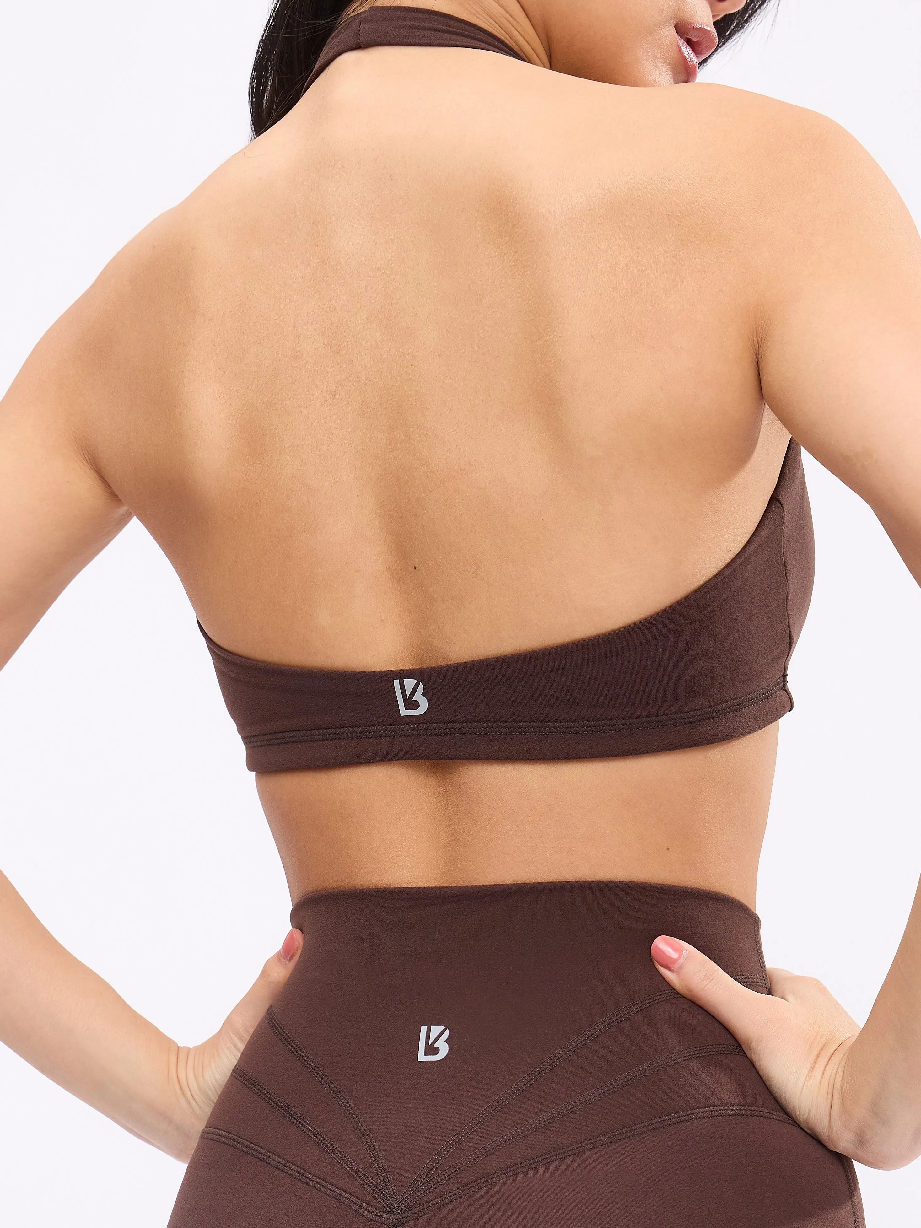 Revolution Halter Sports Bra - Journey Dark Brown