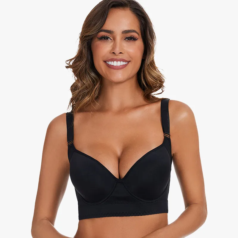 SheCurve® Push-Up Back Smoothing Bra-Black