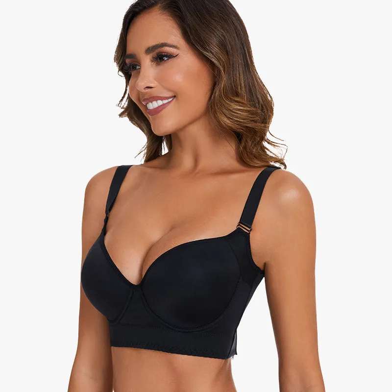 SheCurve® Push-Up Back Smoothing Bra-Black