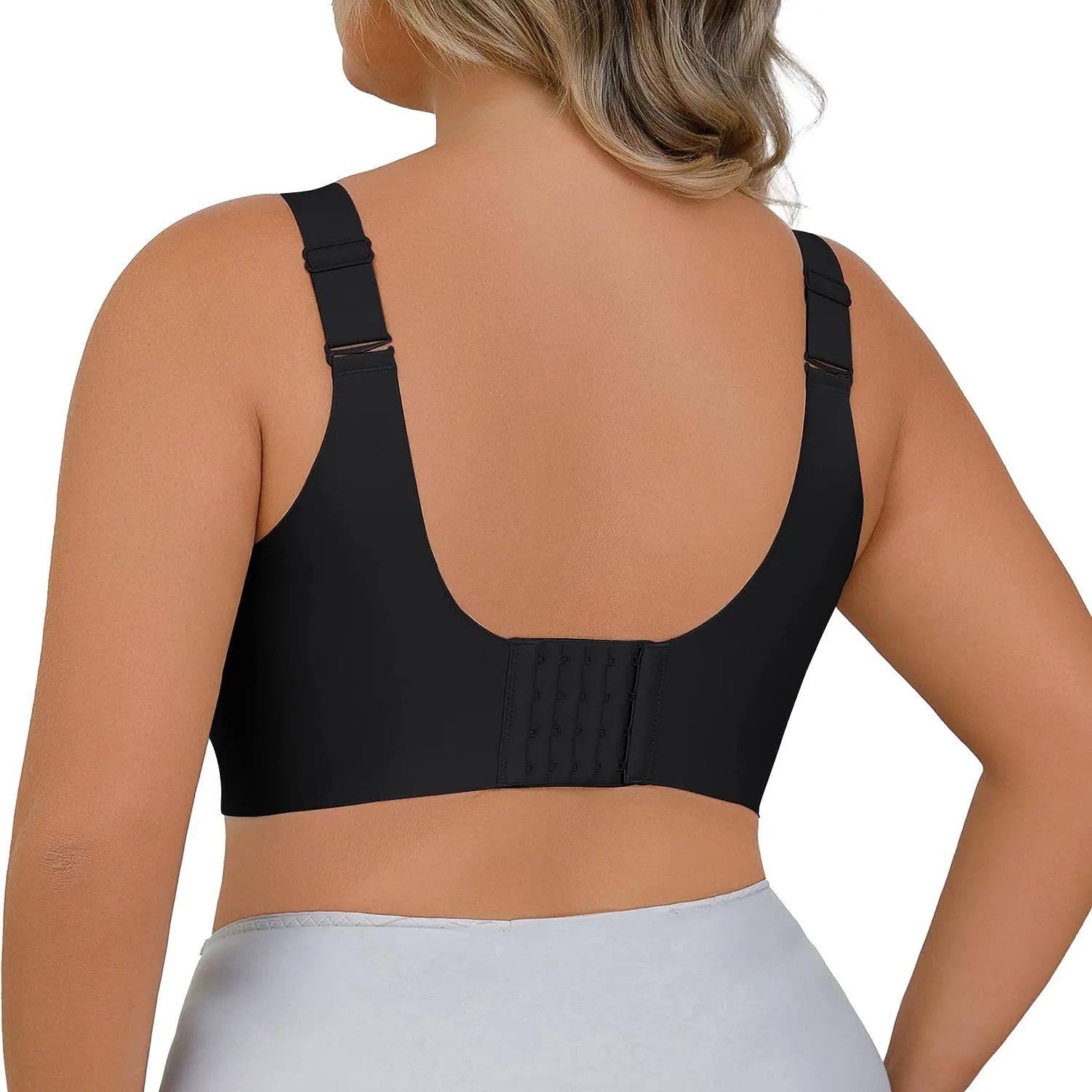 Shecurve®Enhanced w Support Adjustment Comfort Bra-Black