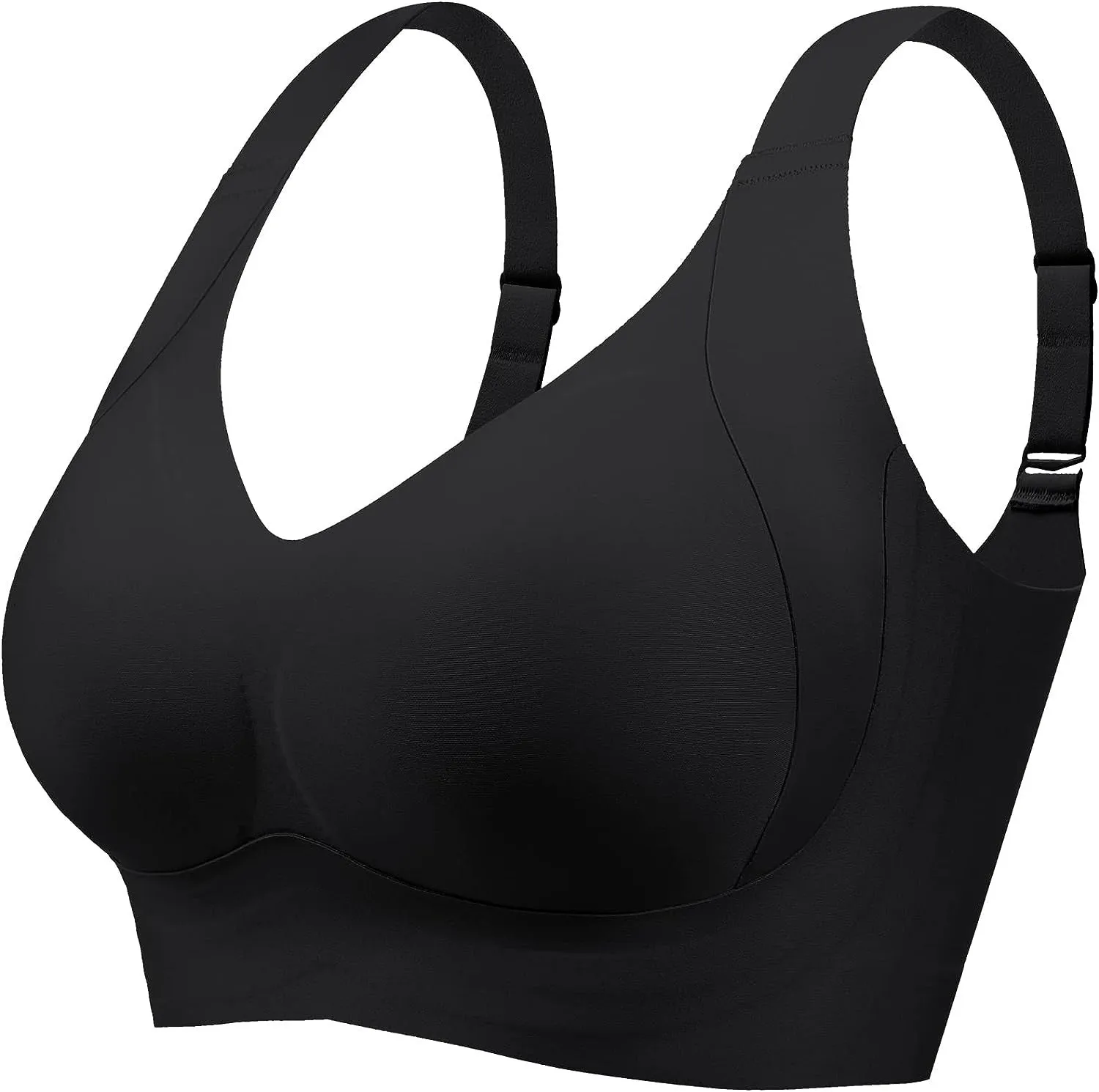 Shecurve®Enhanced w Support Adjustment Comfort Bra-Black