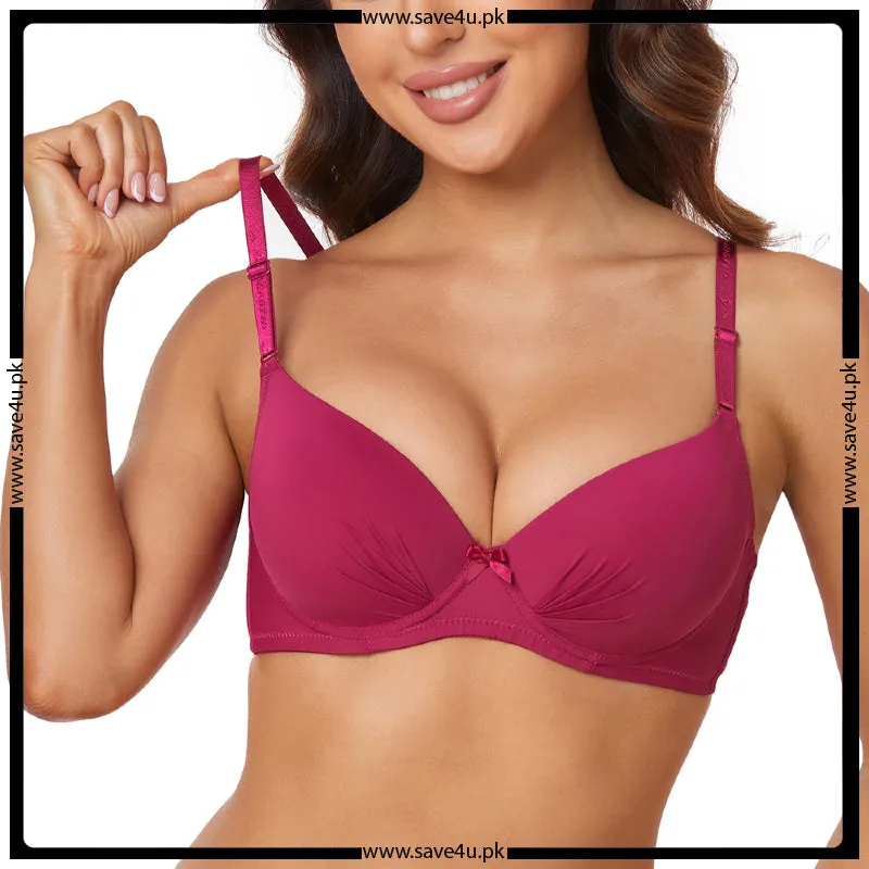 Soft Nylon Thin Padded Comfy Wired Bra