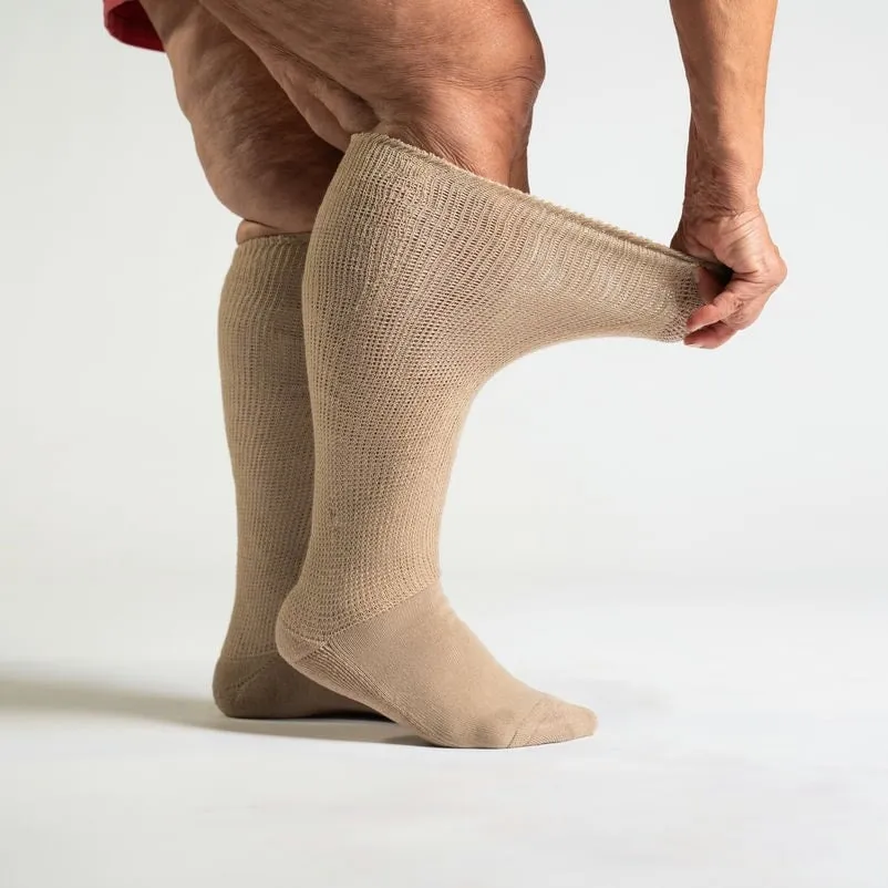 Tan EasyStretch™ Diabetic Socks