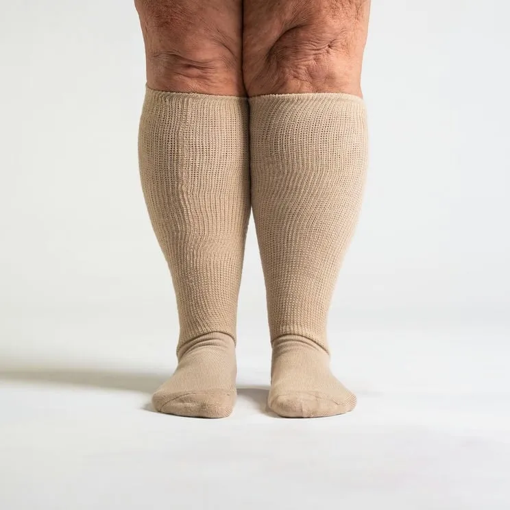 Tan EasyStretch™ Diabetic Socks