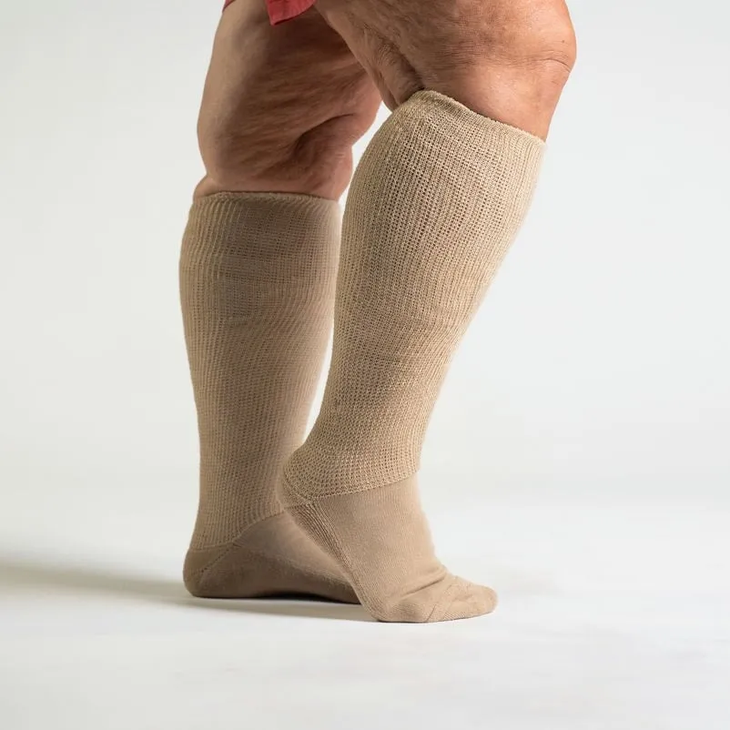 Tan EasyStretch™ Diabetic Socks