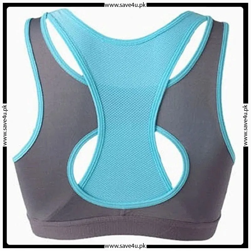 Women's Yoga Sports Bra Zipper Front Open